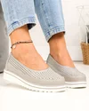 Pantofi casual dama piele naturala gri cu inchidere slip-on VK-F001-504 1