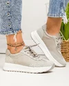 Pantofi casual dama piele naturala gri partial piele naturala intoarsa JY5290 1