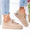Pantofi casual dama piele naturala kaki cu varf rotund F005-029 3