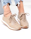 Pantofi casual dama piele naturala kaki F002-642 3
