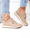 Pantofi casual dama piele naturala kaki F002-642 4