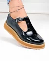 Pantofi casual dama piele naturala lacuita negri captusiti WIZ0126 1