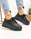 Pantofi casual dama piele naturala negri captusiti cu piele naturala F001-772 1