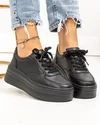 Pantofi casual dama piele naturala negri captusiti cu piele naturala F001-772 3