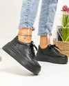 Pantofi casual dama piele naturala negri captusiti cu piele naturala F001-772 5