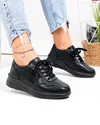 Pantofi casual dama piele naturala negri captusiti F001-768 3