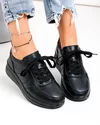 Pantofi casual dama piele naturala negri captusiti F001-768 5