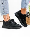 Pantofi casual dama piele naturala negri captusiti F001-768 2