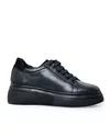 Pantofi casual dama piele naturala negri cu inchidere sireturi PC206 7
