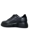 Pantofi casual dama piele naturala negri cu inchidere sireturi PC206 8