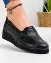 Pantofi casual dama piele naturala negri cu inchidere slip-on DANA196 3