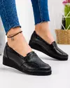 Pantofi casual dama piele naturala negri cu inchidere slip-on DANA196 1