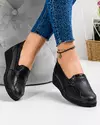 Pantofi casual dama piele naturala negri cu inchidere slip-on DANA196 4