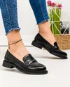 Pantofi casual dama piele naturala negri cu inchidere slip-on TN6417 2