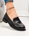 Pantofi casual dama piele naturala negri cu inchidere slip-on TN6417 4