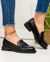 Pantofi casual dama piele naturala negri cu inchidere slip-on TN6417 3