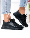 Pantofi casual dama piele naturala negri cu talpa flexibila F001-972 4