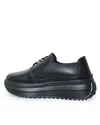 Pantofi casual dama piele naturala negri cu talpa groasa T6055 8