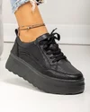 Pantofi casual dama piele naturala negri F001-780 4