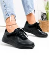 Pantofi casual dama piele naturala negri F001-948 1