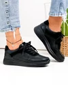 Pantofi casual dama piele naturala negri F001-948 4