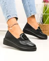 Pantofi casual dama piele naturala perforati cu inchidere slip-on si insertie elastica JY3871 4