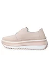 Pantofi casual dama piele naturala roz cu talpa groasa T6055 8
