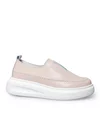 Pantofi casual dama piele naturala roz cu talpa groasa T6060 7