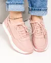 Pantofi casual dama piele naturala roz cu varf rotund T-5103 4