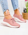 Pantofi casual dama piele naturala roz inchis T-5931 2