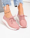 Pantofi casual dama piele naturala roz inchis T-5931 3