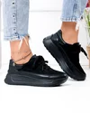 Pantofi casual dama piele naturala si piele naturala intoarsa negri F001-975 4
