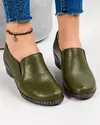 Pantofi casual dama piele naturala verde inchis JBS-135 3