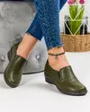 Pantofi casual dama piele naturala verde inchis JBS-135 4