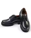 Pantofi casual piele naturala negri cu inchidere sireturi DIANA108 6