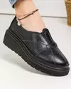 Pantofi casual piele naturala negri cu inchidere slip-on JY3371 3