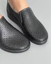 Pantofi Dama Perforati Piele Naturala Negri JY1022