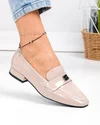 Pantofi dama piele naturala lacuita roz cu inchidere slip-on TN6501 4