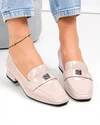 Pantofi dama piele naturala lacuita roz cu inchidere slip-on TN6501 3