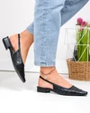 Pantofi dama piele naturala negri cu model perforat SN4010 3
