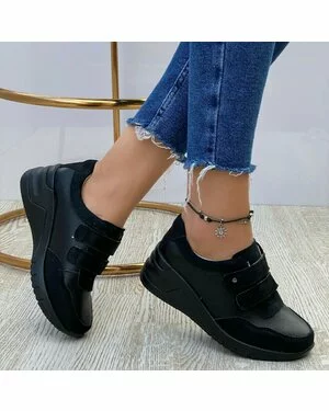 Pantofi Piele Naturala Alina - Negri