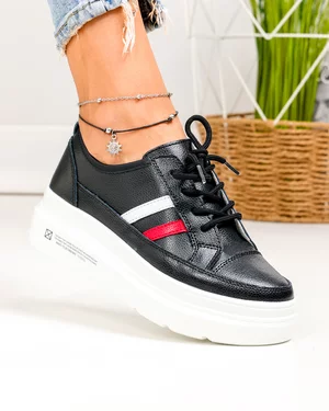 Pantofi Casual - Pantofi Piele Naturala Ava - Negri