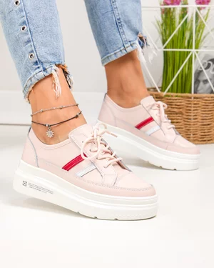 Pantofi Casual - Pantofi Piele Naturala Ava - Roz
