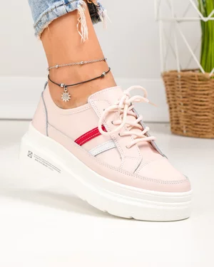 Pantofi Piele Naturala Ava - Roz