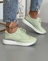 Pantofi Piele Naturala Kady - Verde Deschis