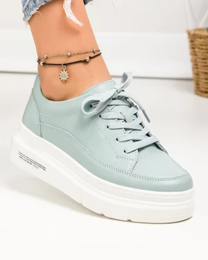 Pantofi Piele Naturala Malia - Albastri