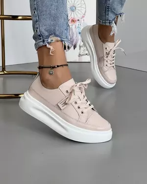 Pantofi Sport Piele Naturala Roz Ariana