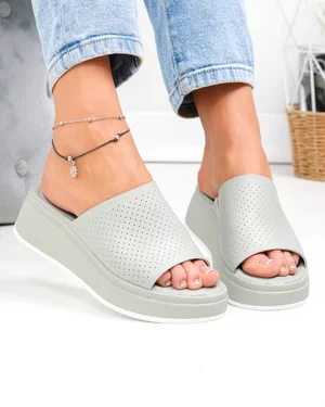 Papuci dama piele naturala barilla cu talpa groasa F001-861