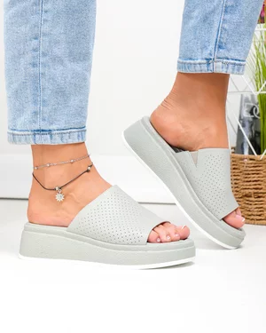 Incaltaminte Dama - Papuci dama piele naturala barilla cu talpa groasa F001-861