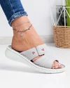 Papuci dama piele naturala gri cu talpa flexibila PV910 3